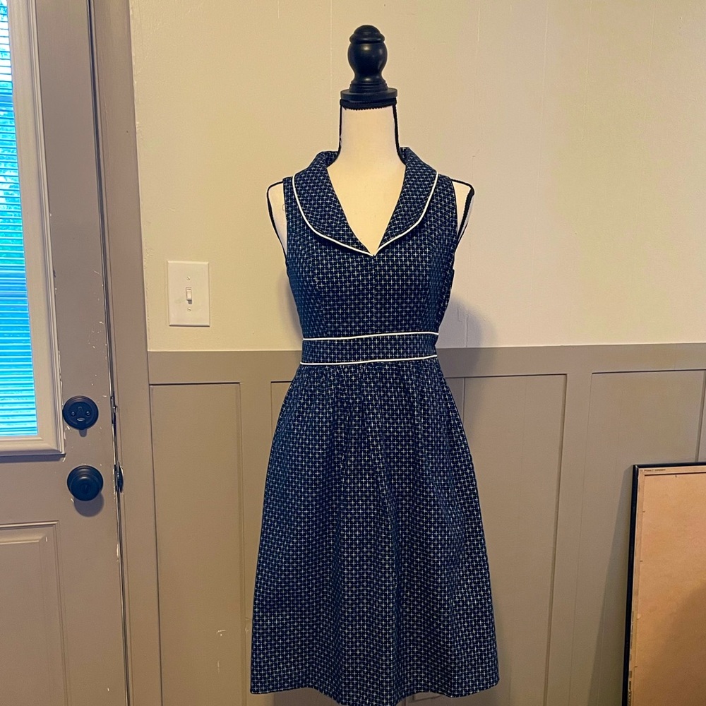 NWOT ModCloth Navy/ White Dress